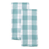 Dual Sided Terry Kitchen Towel Sage Green/Cream - Figmint™