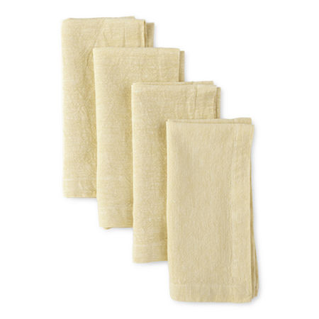 Linden Street Grayson 4-pc. Napkins, One Size, Yellow