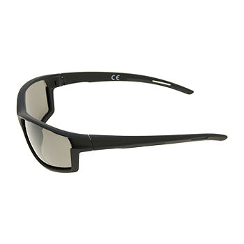 Xersion Mens UV Protection Wrap Around Sunglasses | Black | One Size | Eye Care Sunglasses | UV Protection