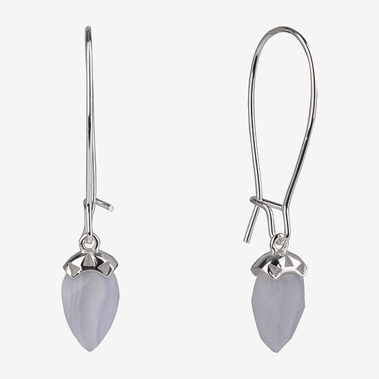 Sparkle Allure Semi-Precious Agate Pear Drop Earrings