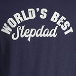 Worlds Best Stepdad Mens Crew Neck Short Sleeve Regular Fit Graphic T-Shirt