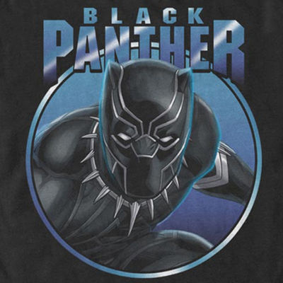 Mens Crew Neck Short Sleeve Classic Fit Marvel Black Panther Graphic T-Shirt