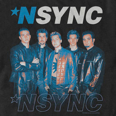 Nsync Mens Crew Neck Short Sleeve Classic Fit Graphic T-Shirt