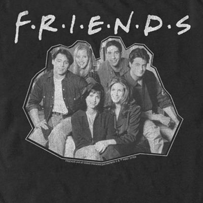 Mens Crew Neck Short Sleeve Classic Fit Friends Graphic T-Shirt