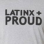 Hope & Wonder Latinx + Proud Big and Tall Mens Crew Neck Short Sleeve Regular Fit Graphic T-Shirt