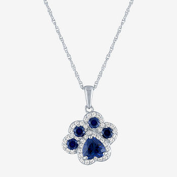 Yes, Please! Womens Lab Created Champagne Sapphire 14K Rose Gold Over Silver  Pendant Necklace - JCPenney