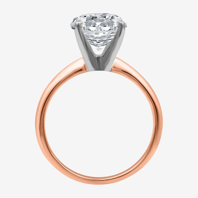 (G / Vs2) Womens 3 CT. T.W. Lab Grown White Diamond 14K Rose Gold Round Solitaire Engagement Ring