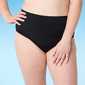 Decree Decree Unisex Adult Lined Textured High Waist Bikini Swimsuit Bottom  Juniors Plus, Color: Black - JCPenney