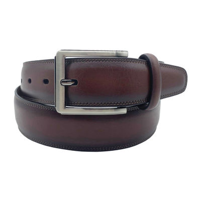 Stafford Leather Burnished Gunmetal Mens Belt