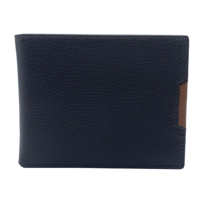 J. Ferrar Leather Pebble Slim Bifold Mens Bifold Wallet