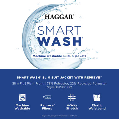 Haggar® Mens Smart Wash™ with Repreve Slim Fit Suit Separates Pant