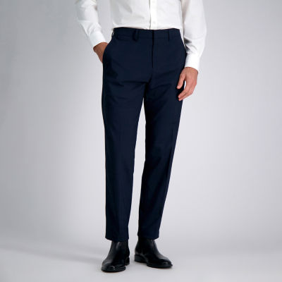 Haggar Mens Regular Fit Flat Front Pant