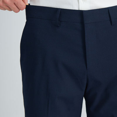 Haggar JMH Grid Mens Regular Fit Flat Front Dress Pant