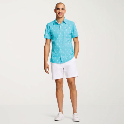 IZOD Breeze Mens Classic Fit Short Sleeve Button-Down Shirt