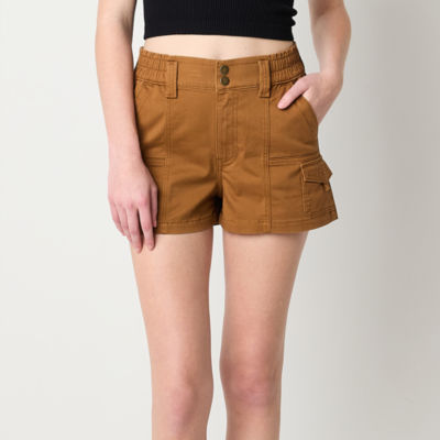 Arizona Womens Mid Rise Cargo Short - Juniors