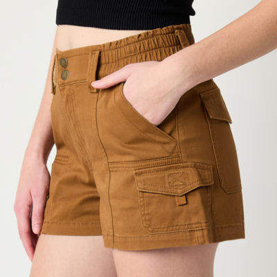 Arizona Womens Mid Rise Cargo Short - Juniors