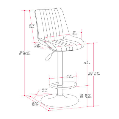 2-pc. Upholstered Swivel Bar Stool