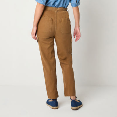 a.n.a Womens High Rise Straight Cargo Pant