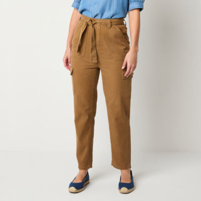 a.n.a Womens High Rise Straight Cargo Pant