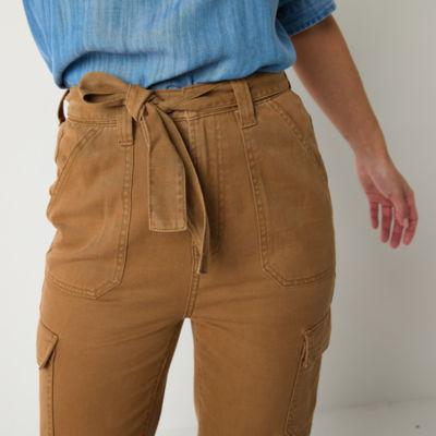 a.n.a Womens High Rise Straight Cargo Pant