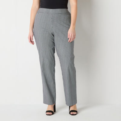 Liz Claiborne Lisa Womens Mid Rise Straight PullOn Pants JCPenney