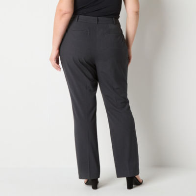 Liz Claiborne-Plus Adaptive Audra Tailored Straight Fit Easy-on + Easy-off Trouser