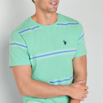 U.S. Polo Assn. Stripe Mens Crew Neck Short Sleeve T-Shirt