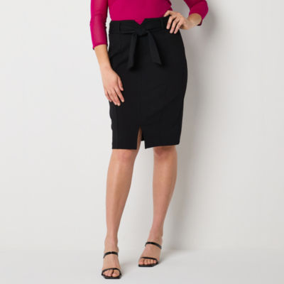 Bold Elements Womens Mid Rise Pencil Skirt