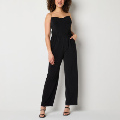 Bold Elements Chain Strap Cowl Jumpsuit Womens Sleeveless