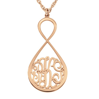 Personalized Monogram Infinity Pendant Necklace