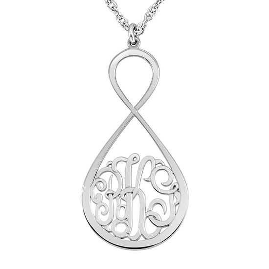 Personalized Monogram Infinity Pendant Necklace