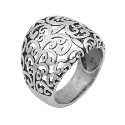 Sterling Silver Scroll Filigree Ring