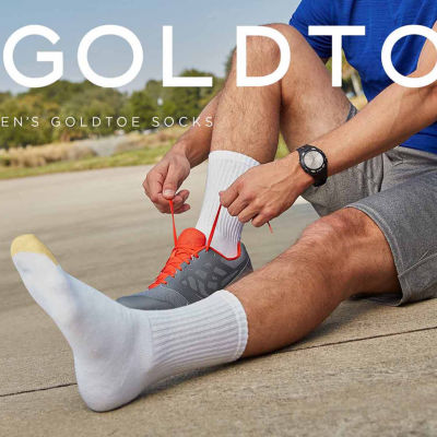 Gold Toe Athletic Sport Mens 6 Pair Crew Socks