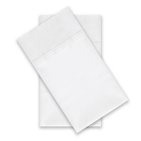 Performance Inside 575tc Wrinkle Free Ultra Fit 2-Pack Pillowcases, One Size , White
