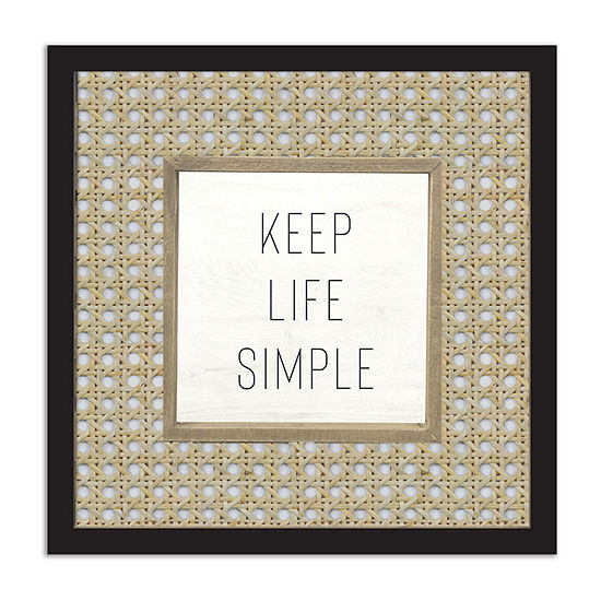 20X20 Keep Life Simple Wall Decor