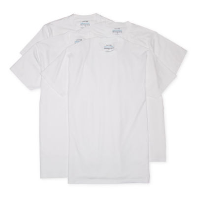 Stafford Dry + Cool Breathable Mesh Mens 4 Pack Short Sleeve Crew Neck Moisture Wicking T-Shirt