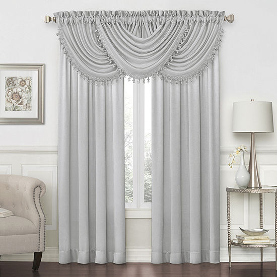 JCPenney Home Hilton Rod-Pocket Waterfall Valance