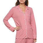 Liz Claiborne Womens Long Sleeve 2-pc. Pant Pajama Set