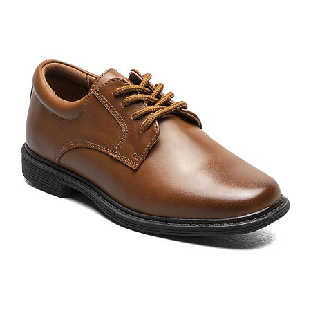 Stacy Adams Little & Big Boys Austin Square Toe Oxford Shoes, 7 Medium, Brown