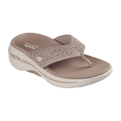 Skechers Go Walk Arch Fit Dazzle Womens Footbed Sandals