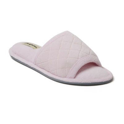 Dearfoams Beatrice Quilted Terry Womens Slip-On Slippers