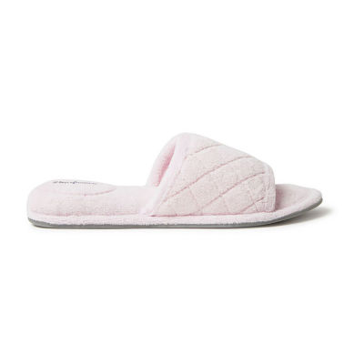 Dearfoams Beatrice Quilted Terry Womens Slip-On Slippers