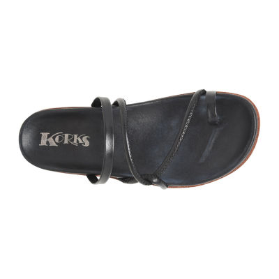 Korks Audra Womens Toe Ring Strap Footbed Sandals