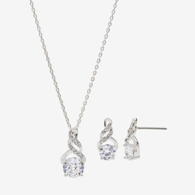 Sparkle allure cubic zirconia deals necklace and earring set