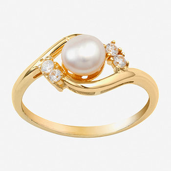 White Cultured Freshwater Pearl Oval Tag Necklace Gold-plated Sterling Silver White Cultured Freshwater Pearl Oval Tag Necklace Gold-plated Sterling Silver