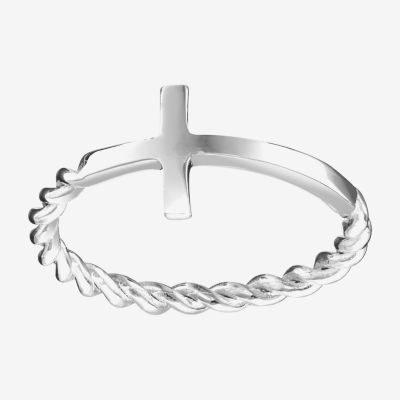 Silver Treasures Sterling Cross Band