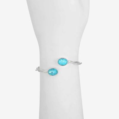 Monet Jewelry Glass Oval Cuff Bracelet