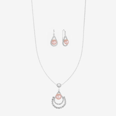 Monet Jewelry Pendant Necklace And Drop Earring 2-pc. Simulated Pearl Jewelry Set