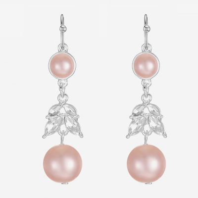Monet Jewelry Timeless Womens Simulated Pearl Drop Earrings