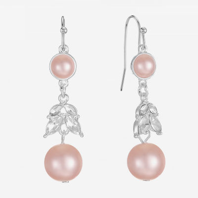 Monet Jewelry Timeless Womens Simulated Pearl Drop Earrings